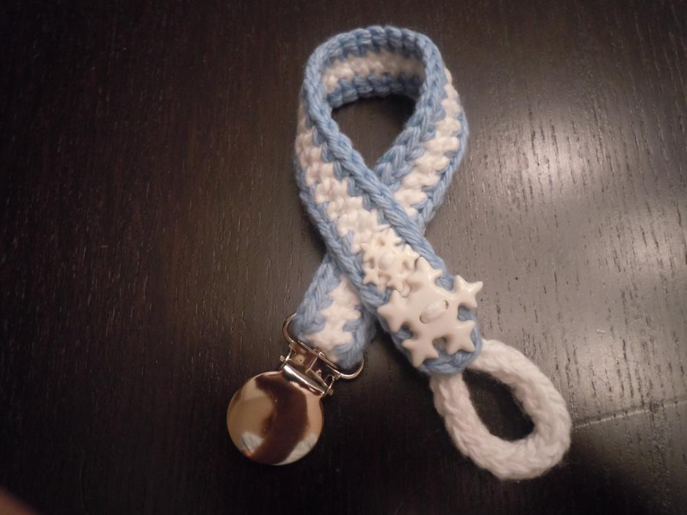 Knit And Crochet Pacifier Holder- Winter/christmas