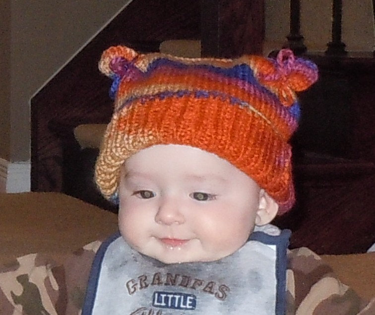 Flour Sack Hat For Baby Or Child - Dark And Light Orange, Royal Blue, Red And Pink